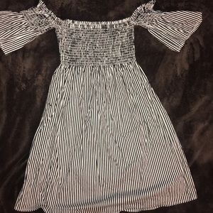 Black and white stripe dress !!